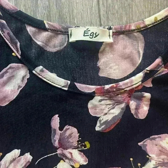 Egs by Éloges Navy Blue Floral Sleeveless Maxi Dress Size M - Picture 3 of 8